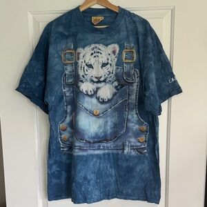 Vintage The Mountain Snow Leopard Cub T-Shirt XL Las Vegas Tie Dye Graphic Tee